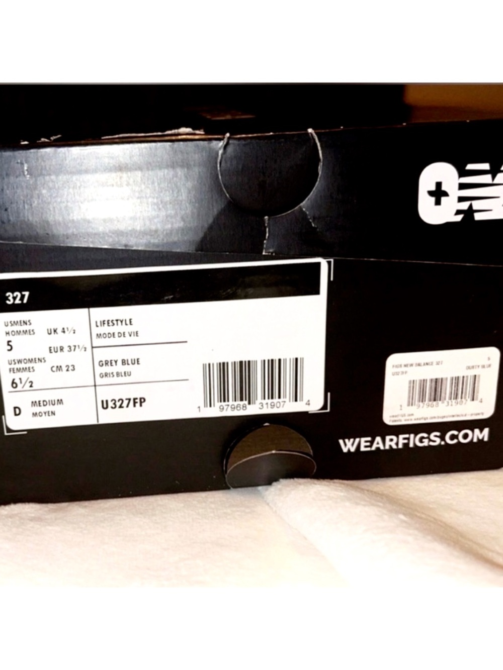 FIGS NWT New Balance 327 light dusty blue - Picture 7 of 8